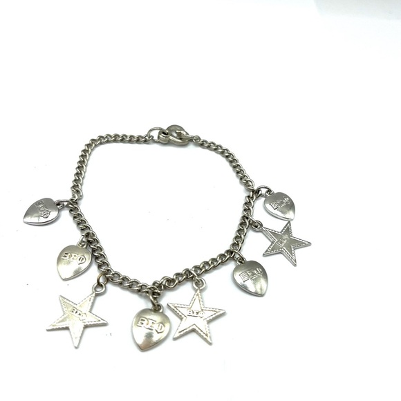 50's 60’s BETA SIGMA PHI Heart Star Charm Vintage Members Bracelet 925 Silver - Picture 3 of 15
